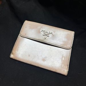 Gray Prada Tessuto Leather Wallet 🪪